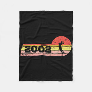 Badminton-player Born 2002 Birthday Vintage Women Fleece Blanket
