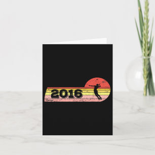 Badminton-player Born 2016 Birthday Vintage Women Card