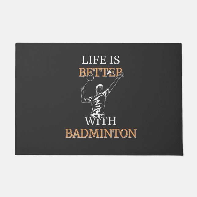 Badminton Player Doormat (Front)