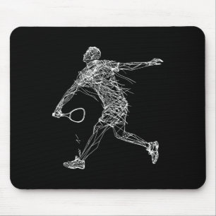 Badminton Player Drawing Shuttle Game For Boys  Mouse Mat