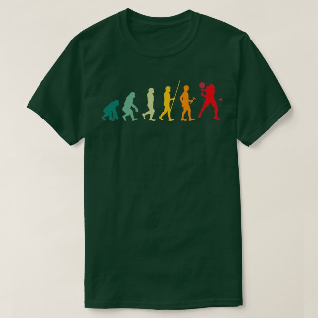 Badminton Player Evolutin T T-Shirt (Design Front)