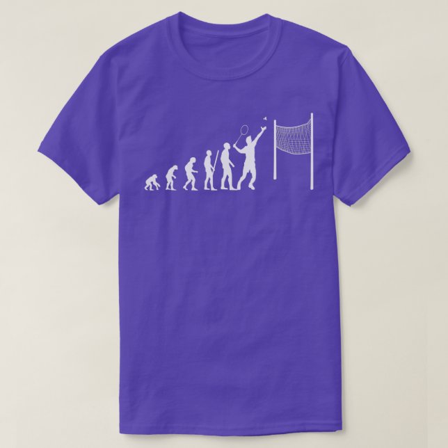 Badminton Player Evolution Badminton T T-Shirt (Design Front)