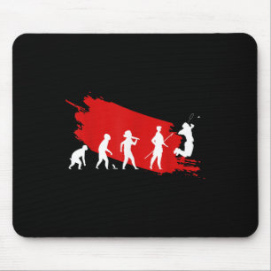 Badminton Player Evolution Funny Sports Coach Grap Mouse Mat