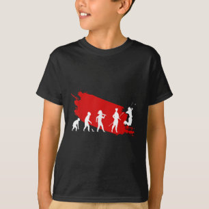 Badminton Player Evolution Funny Sports Coach Grap T-Shirt
