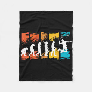 Badminton Player Evolution Shuttle Badminton Racke Fleece Blanket