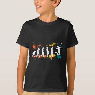 Badminton Player Evolution Shuttle Badminton Racke T-Shirt