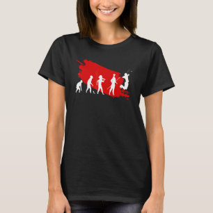 Badminton Player Evolution Sports Coach Graphic T-Shirt