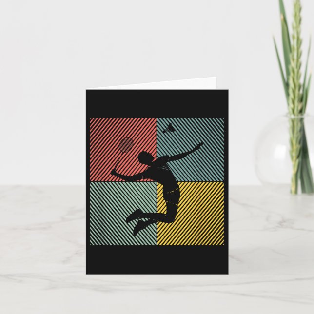 Badminton-player Game Shuttle Badminton  Card (Front)
