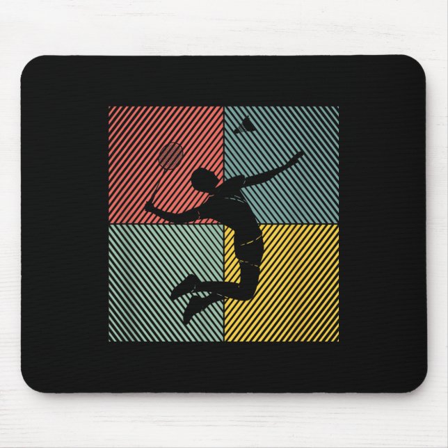 Badminton-player Game Shuttle Badminton  Mouse Mat (Front)