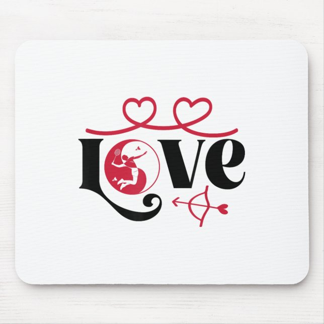 Badminton-player Game Shuttle Yin-yang-love Badmin Mouse Mat (Front)