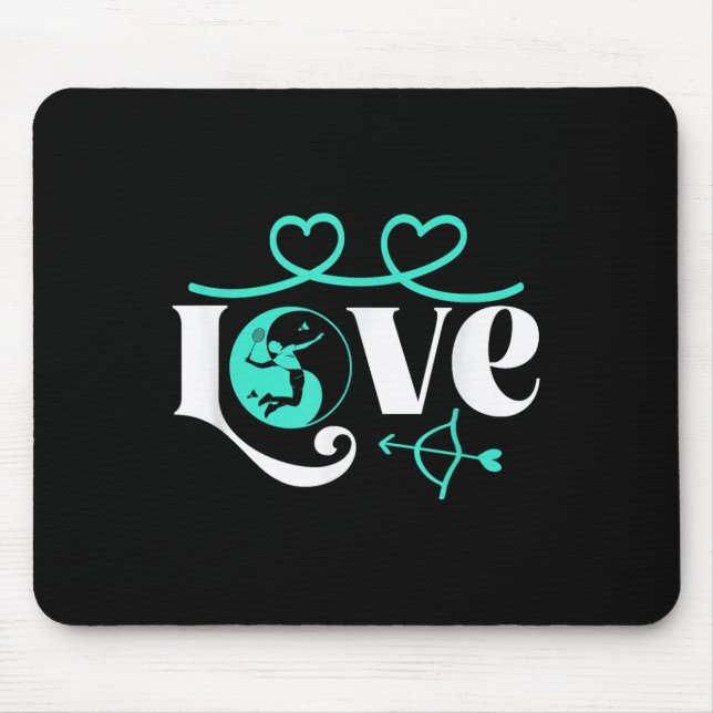 Badminton-player Game Shuttle Yin-yang-love Badmin Mouse Mat (Front)