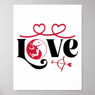 Badminton-player Game Shuttle Yin-yang-love Badmin Poster
