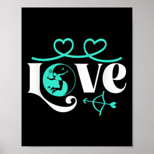 Badminton-player Game Shuttle Yin-yang-love Badmin Poster