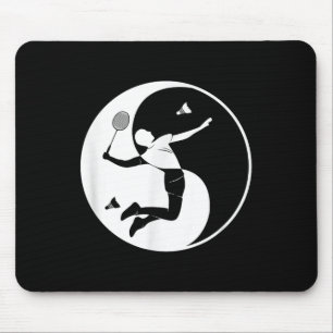 Badminton-player Game Shuttle Yin-yang-symbol Badm Mouse Mat