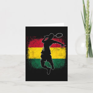 Badminton Player Ghanaian Flag Ghana Card