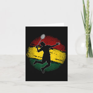 Badminton Player Ghanaian Flag Ghana Card