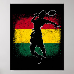 Badminton Player Ghanaian Flag Ghana Poster