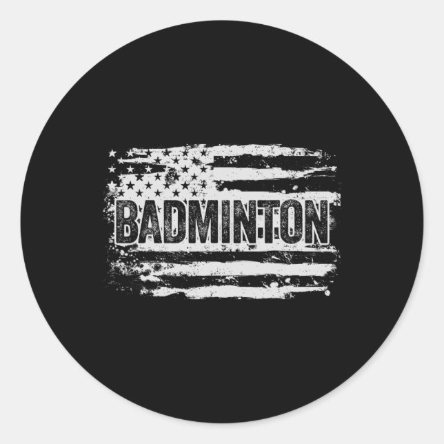 Badminton Player Gift  Classic Round Sticker (Front)