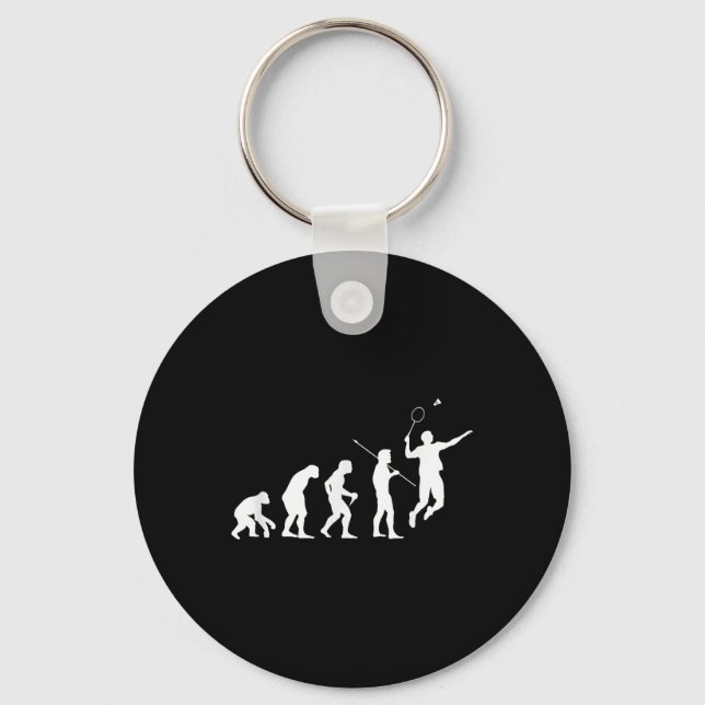 Badminton Player Gift Evolution For Badminton Tour Key Ring (Front)