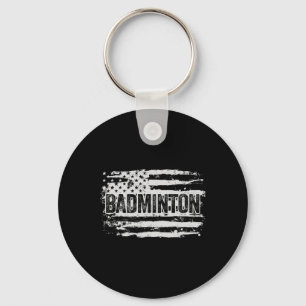 Badminton Player Gift  Key Ring