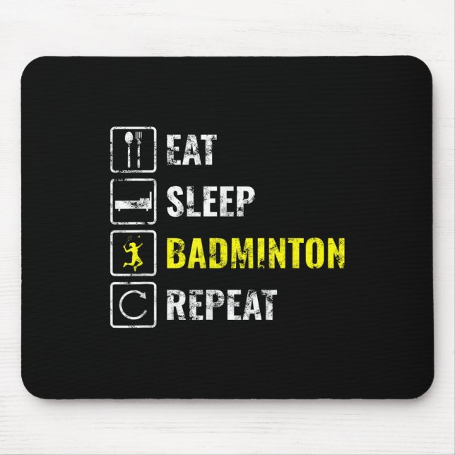 Badminton Player Gift  Mouse Mat (Front)