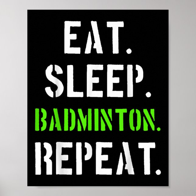 Badminton Player Gift  Poster (Front)