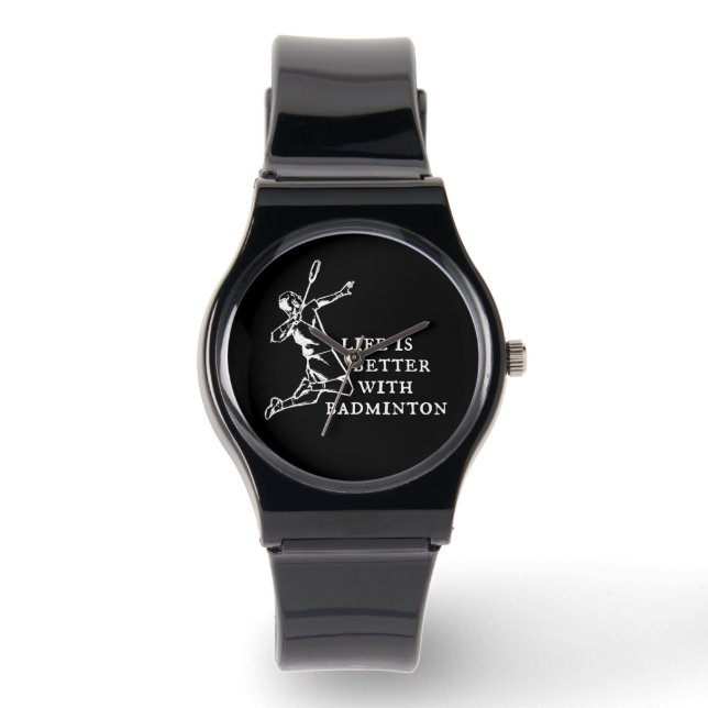 Badminton Player Gifts Watch (Front)