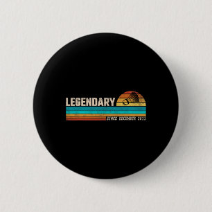 Badminton Player Legend Since December 2013 Birthd 6 Cm Round Badge
