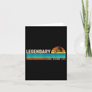 Badminton Player Legend Since October 1971 Birthda Card