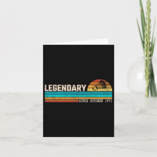 Badminton Player Legend Since October 1971 Birthda Card
