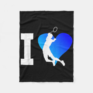 Badminton Player Mens Shuttle Squash Women Fleece Blanket