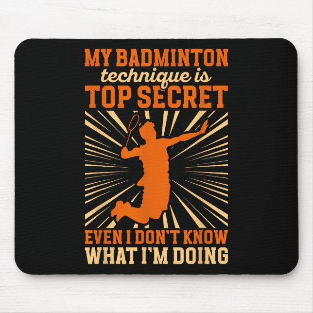 Badminton Player _ My Badminton Technique  Mouse Mat (Front)