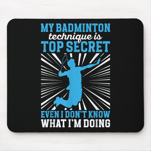 Badminton Player _ My Badminton Technique  Mouse Mat (Front)