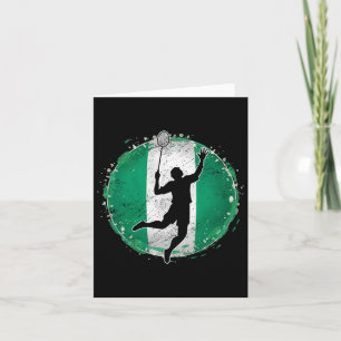 Badminton Player Nigeria Nigerian Flag Nigeria 1  Card