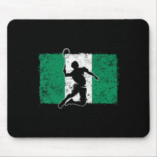 Badminton Player Nigeria Nigerian Flag Nigeria Mouse Mat