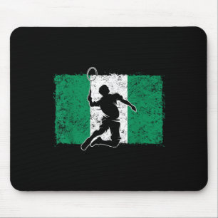 Badminton Player Nigeria Nigerian Flag Nigeria  Mouse Mat