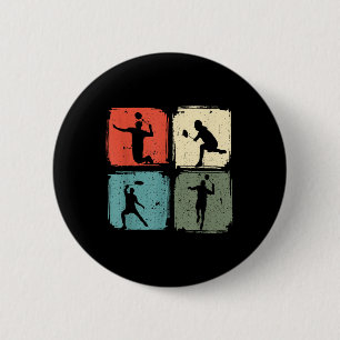 Badminton Player Outfit Badminton Player Shuttle 6 Cm Round Badge