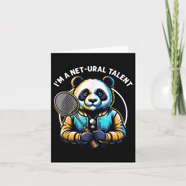 Badminton Player Pun Shuttle Netural Talent Badmin Card (Front)