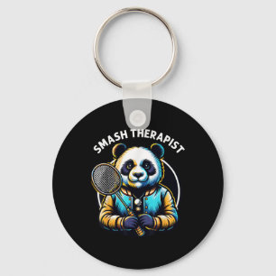 Badminton Player Pun Shuttle Smash Therapist Badmi Key Ring