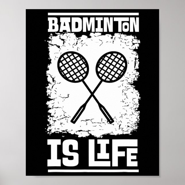 Badminton Player - Racket Shuttle Badminton  Poster (Front)