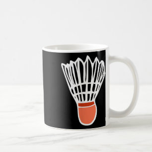 Badminton Player Racket Shuttle Illustration Sport Coffee Mug