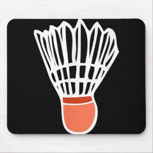 Badminton Player Racket Shuttle Illustration Sport Mouse Mat