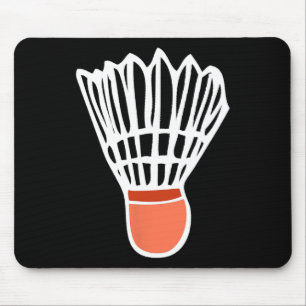Badminton Player Racket Shuttle Illustration Sport Mouse Mat