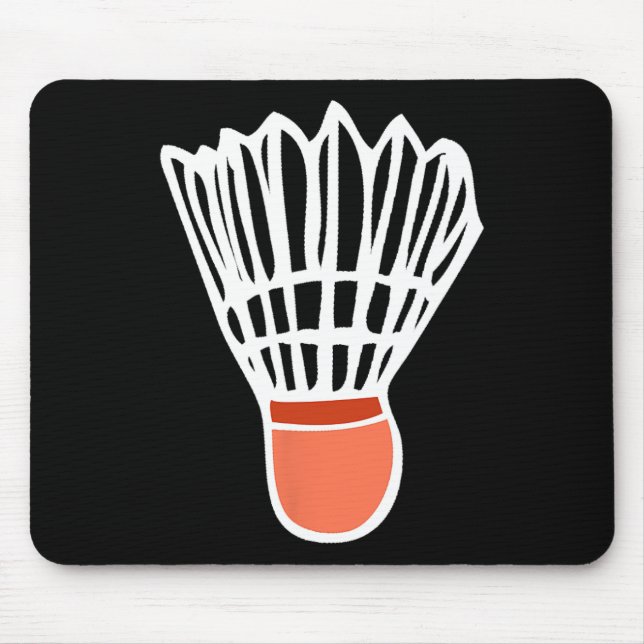 Badminton Player Racket Shuttle Illustration Sport Mouse Mat (Front)