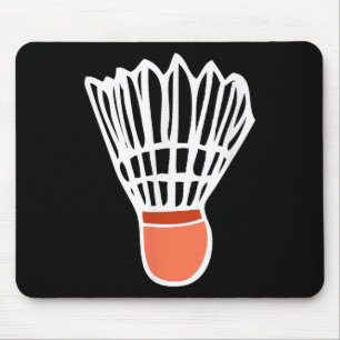 Badminton Player Racket Shuttle Illustration Sport Mouse Mat