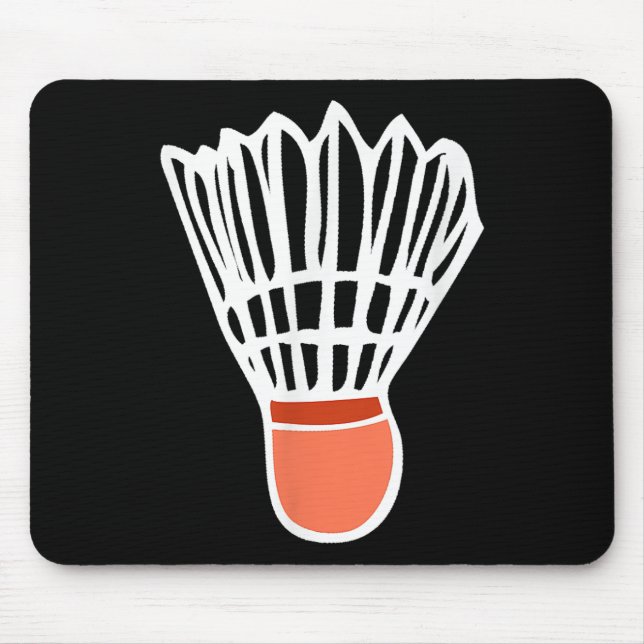 Badminton Player Racket Shuttle Illustration Sport Mouse Mat (Front)