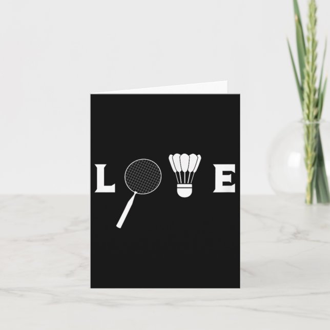 Badminton Player Racket Sports Shuttle Funny Badmi Card (Front)