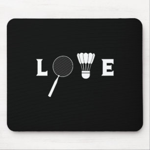 Badminton Player Racket Sports Shuttle Funny Badmi Mouse Mat