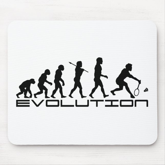 Badminton Player Racquet Sport Evolution Art Mouse Mat (Front)