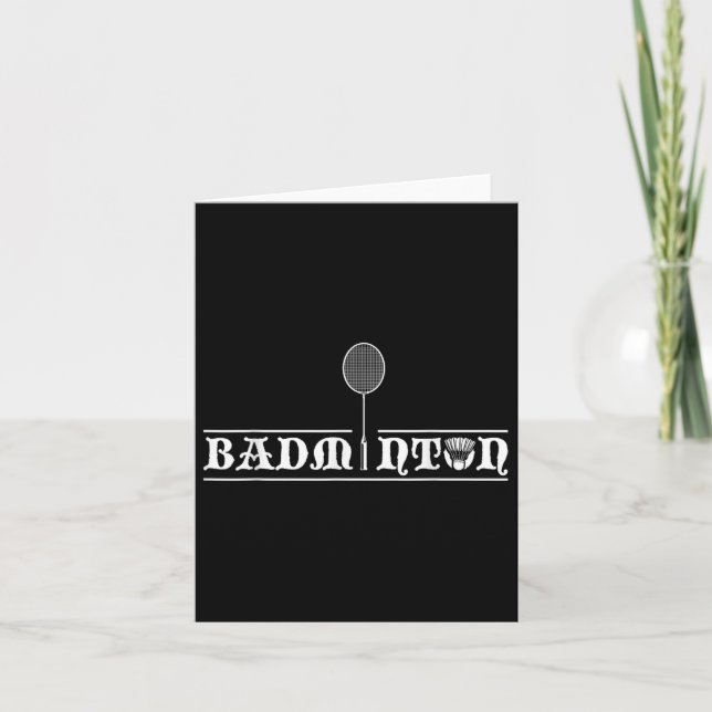 Badminton Player Real Men Team Shuttle Coach Badmi Card (Front)